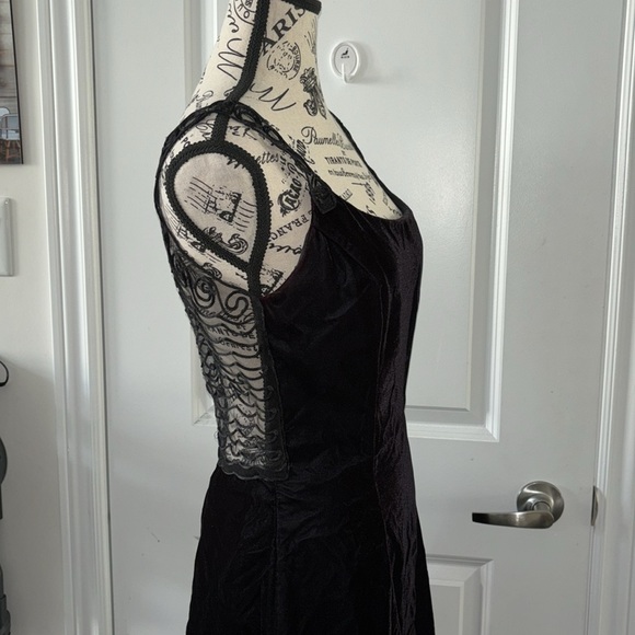 GUNNE SAX 1980's Jessica Mcclintock Vintage Black Mini Dress - Size 7/8 - Picture 7 of 13